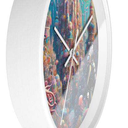 "Treasure of the Deep: A Fantastical Underwater City" - The Alien Wall Clock