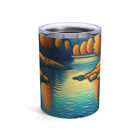 "Jungle indomptée : imagerie fauviste expressive" - ​​The Alien Tumbler 10oz Fauvism