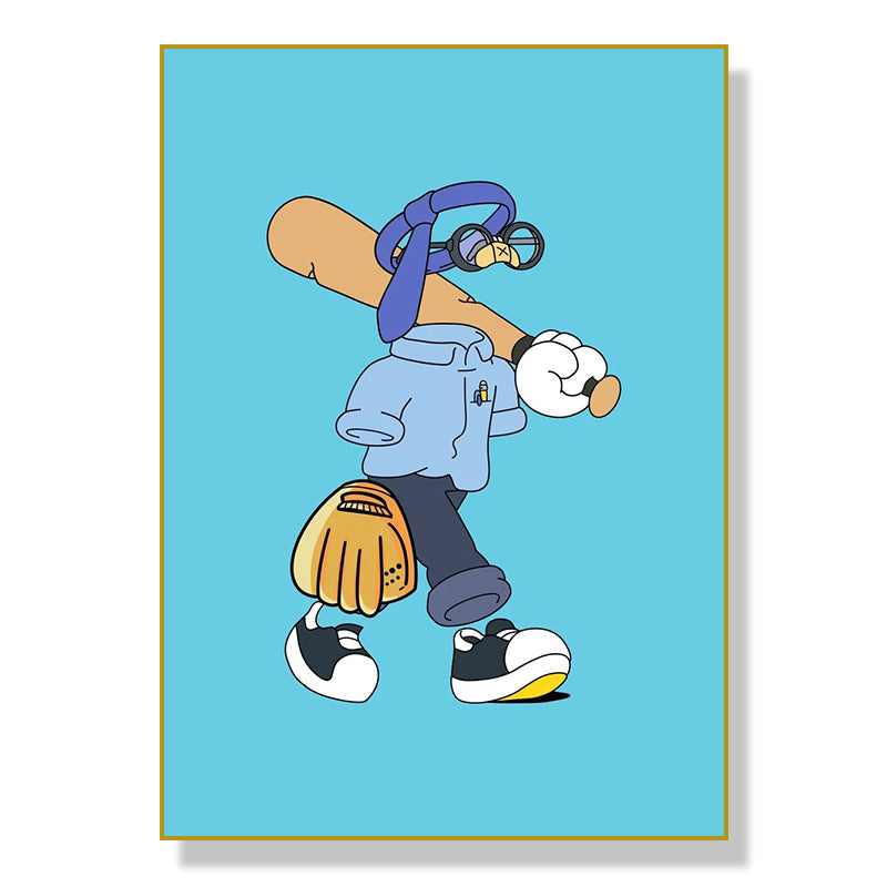 Sports Cartoon Characters Art Poster Home Living Room Canvas Painting