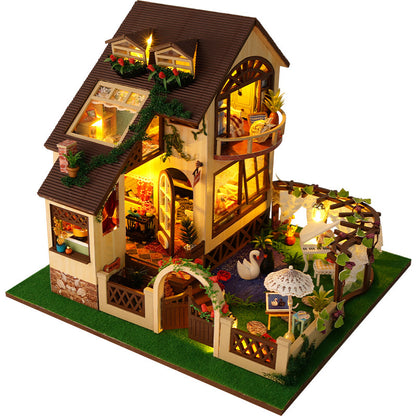 Creative Miniature Models Of Small Wooden House House Toys