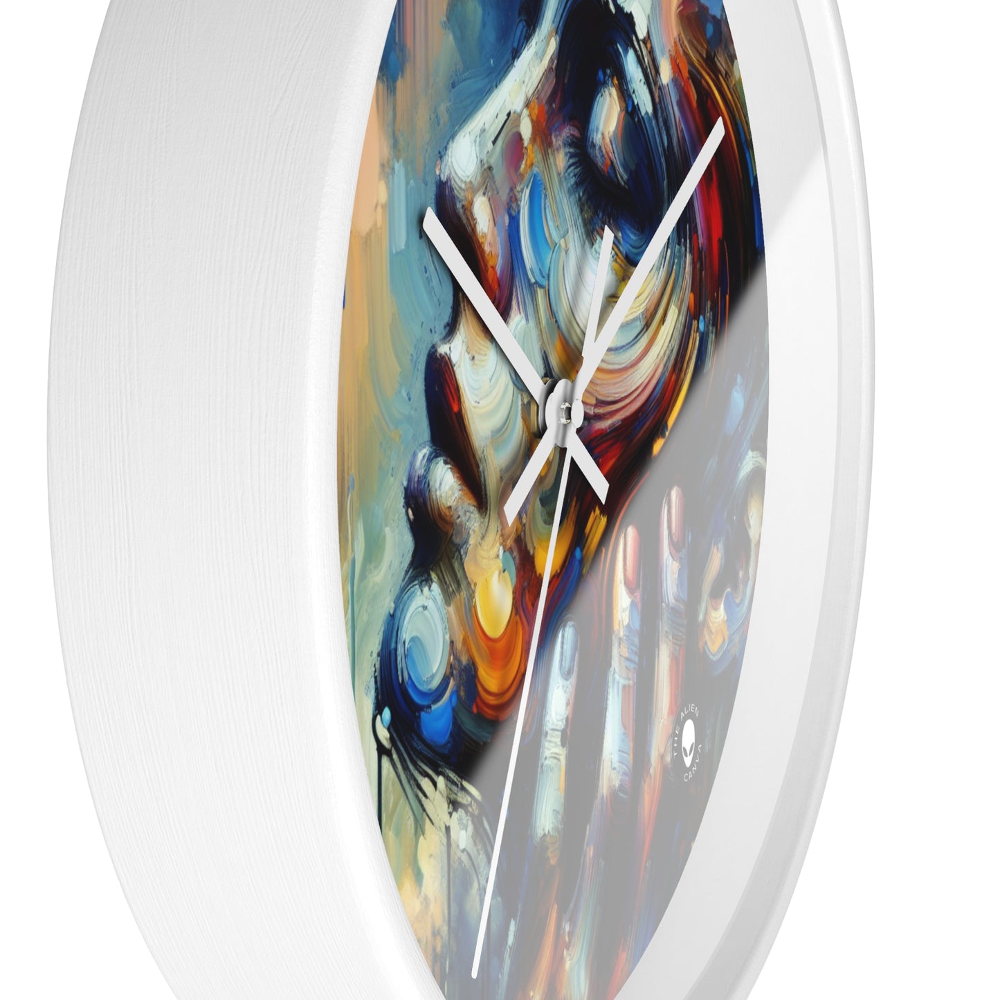 "City Lights: A Neo-Expressionist Ode to Urban Chaos" - The Alien Wall Clock Neo-Expressionism