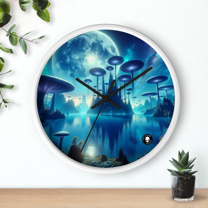 "Moonlit Mushroom Lake" - The Alien Wall Clock