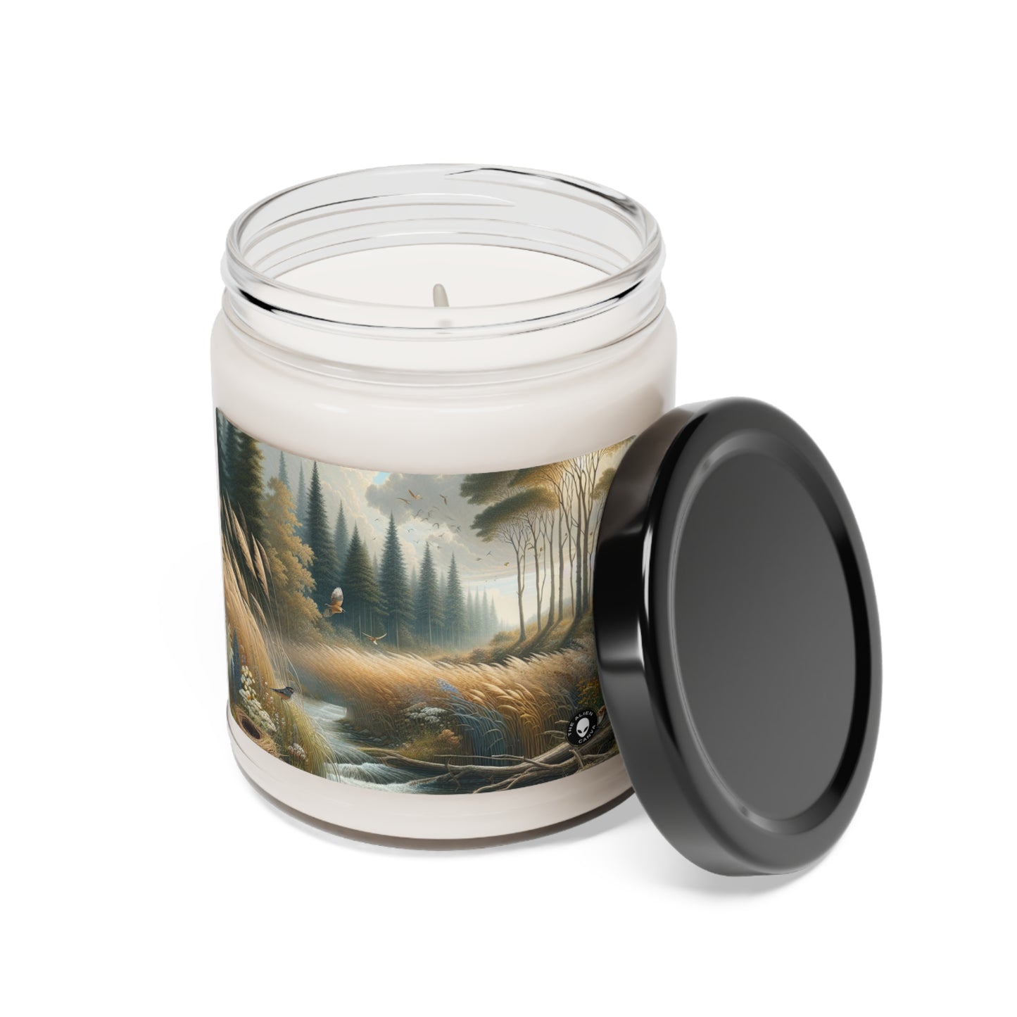 "Rebirth and Decay: A Sustainable Art Installation" - The Alien Scented Soy Candle 9oz Environmental Art