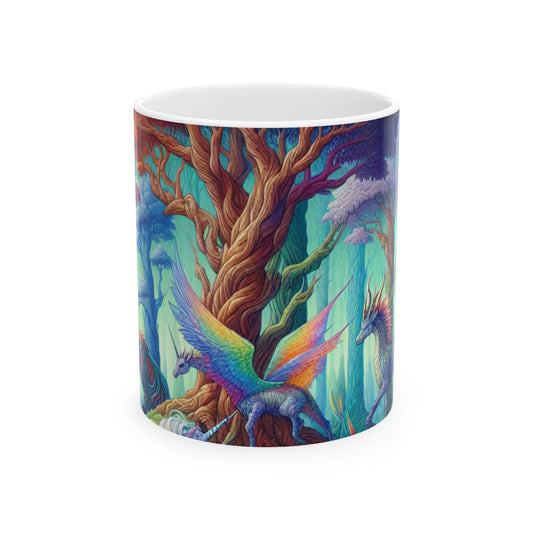 "Crystal Forest: Realm of Mythical Beings" - The Alien Ceramic Mug 11oz