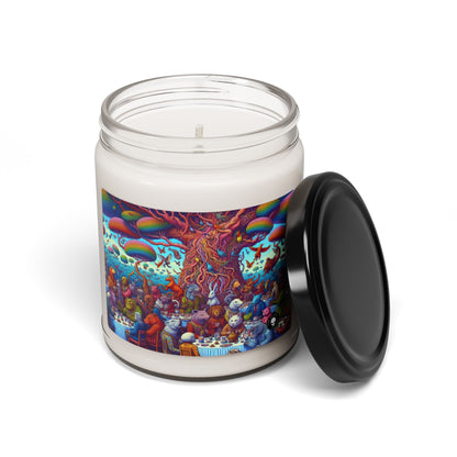 "Animal Tea Party in a Rainbow Wonderland" - The Alien Scented Soy Candle 9oz