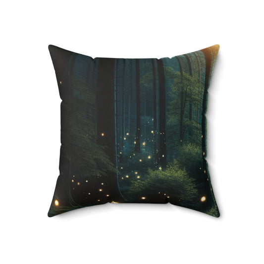 "Enchanted Night"- The Alien Spun Polyester Square Pillow