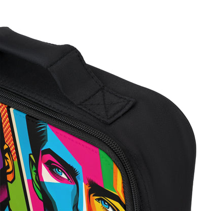 "Retrato de celebridad pop art" - La bolsa de almuerzo alienígena estilo pop art