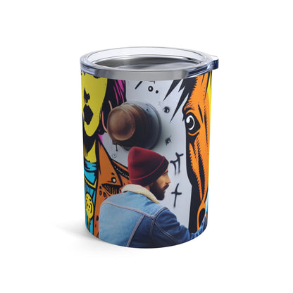 "Unity in Diversity: A Vibrant Street Art Mural" - The Alien Tumbler 10oz Street Art