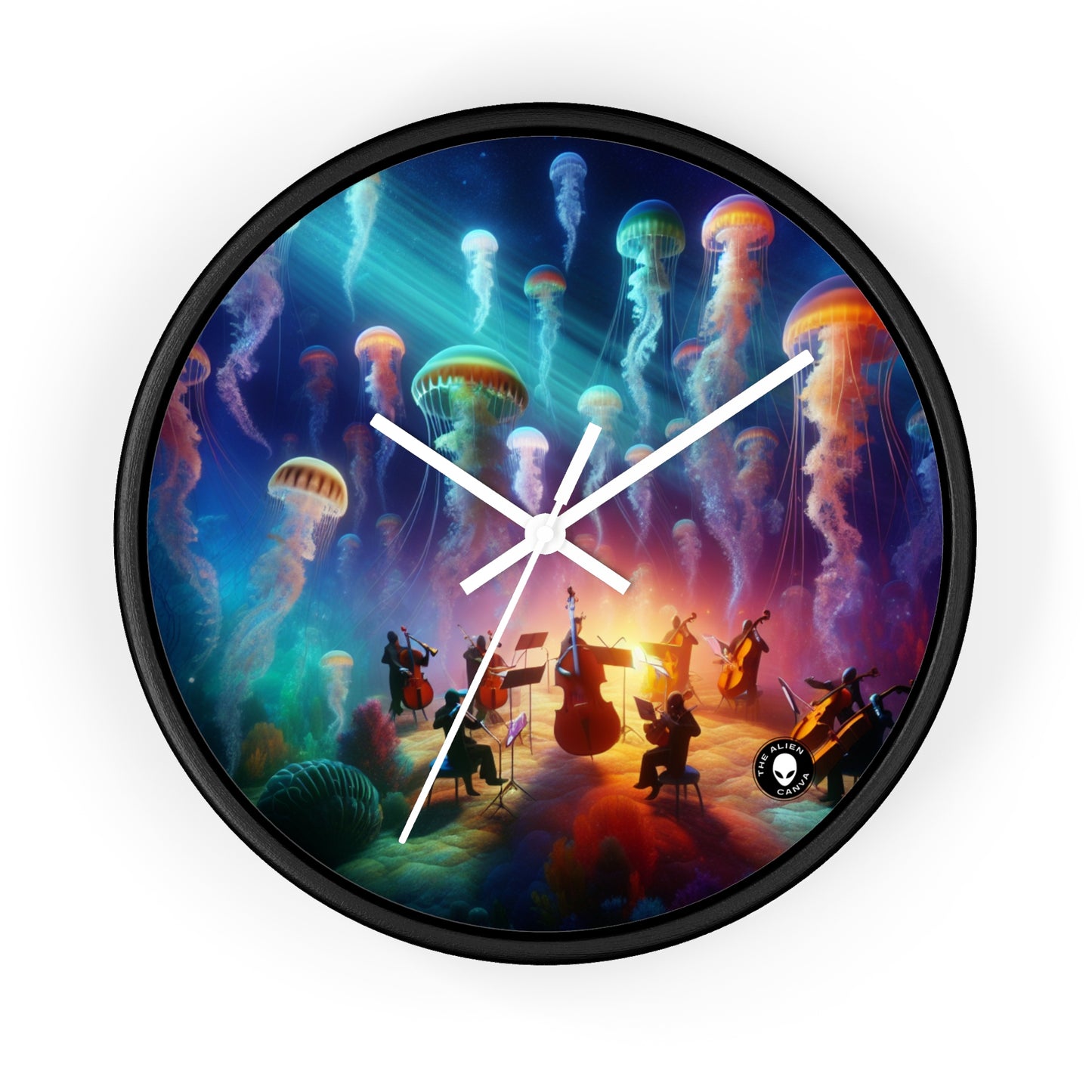 "Jellyfish Serenade: An Underwater Symphony" - The Alien Wall Clock