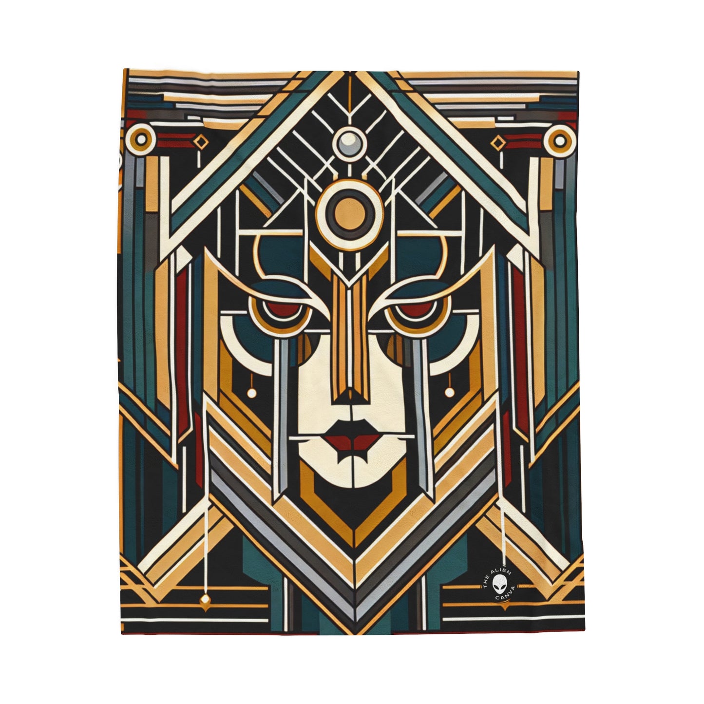 "Glamour & Decadence: A 1920s Art Deco Cocktail Soiree" - The Alien Velveteen Plush Blanket Art Deco