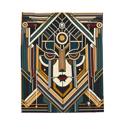 "Glamour & Decadence: A 1920s Art Deco Cocktail Soiree" - The Alien Velveteen Plush Blanket Art Deco