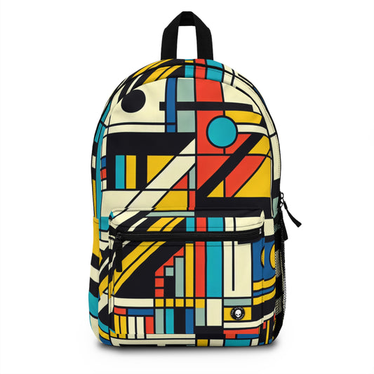 "Harmonious Balance: Neoplastic Exploration in Black, White, and Primary Colors" - The Alien Backpack Neoplasticism