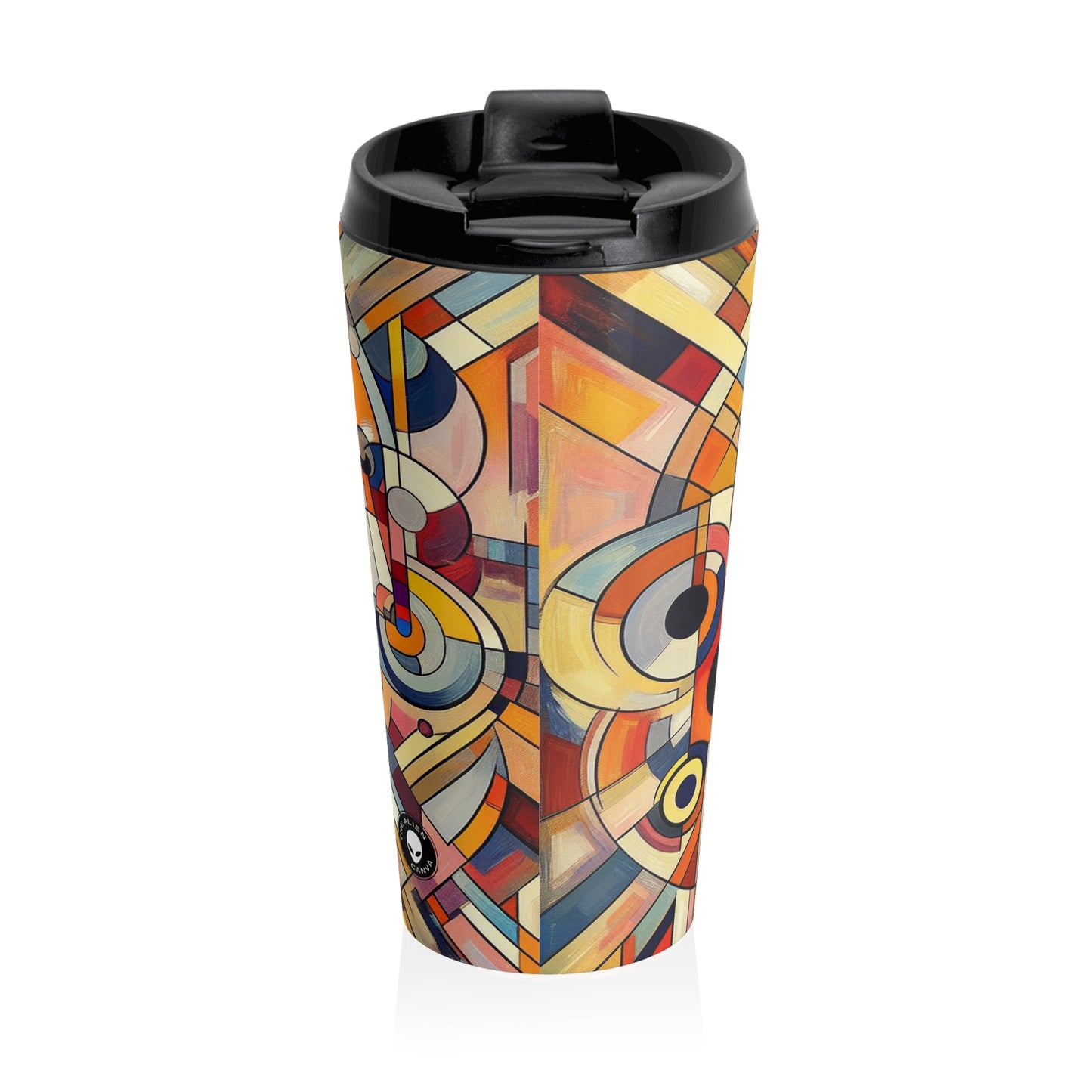 Chaos and Harmony: A Visual Dance - The Alien Stainless Steel Travel Mug Abstract Art