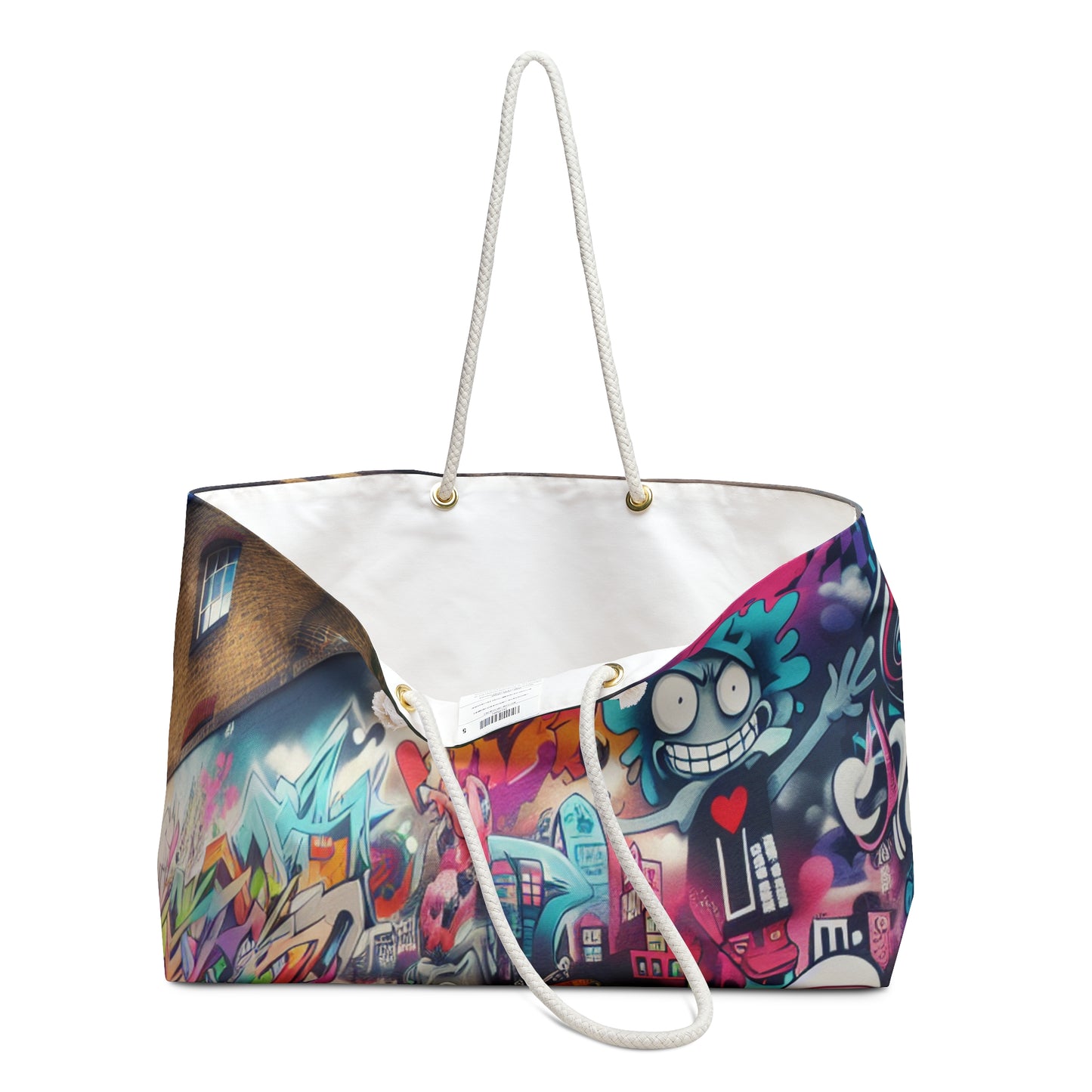 "Neon Horizon: The Vibrant Future Metropolis" - The Alien Weekender Bag Street Art / Graffiti