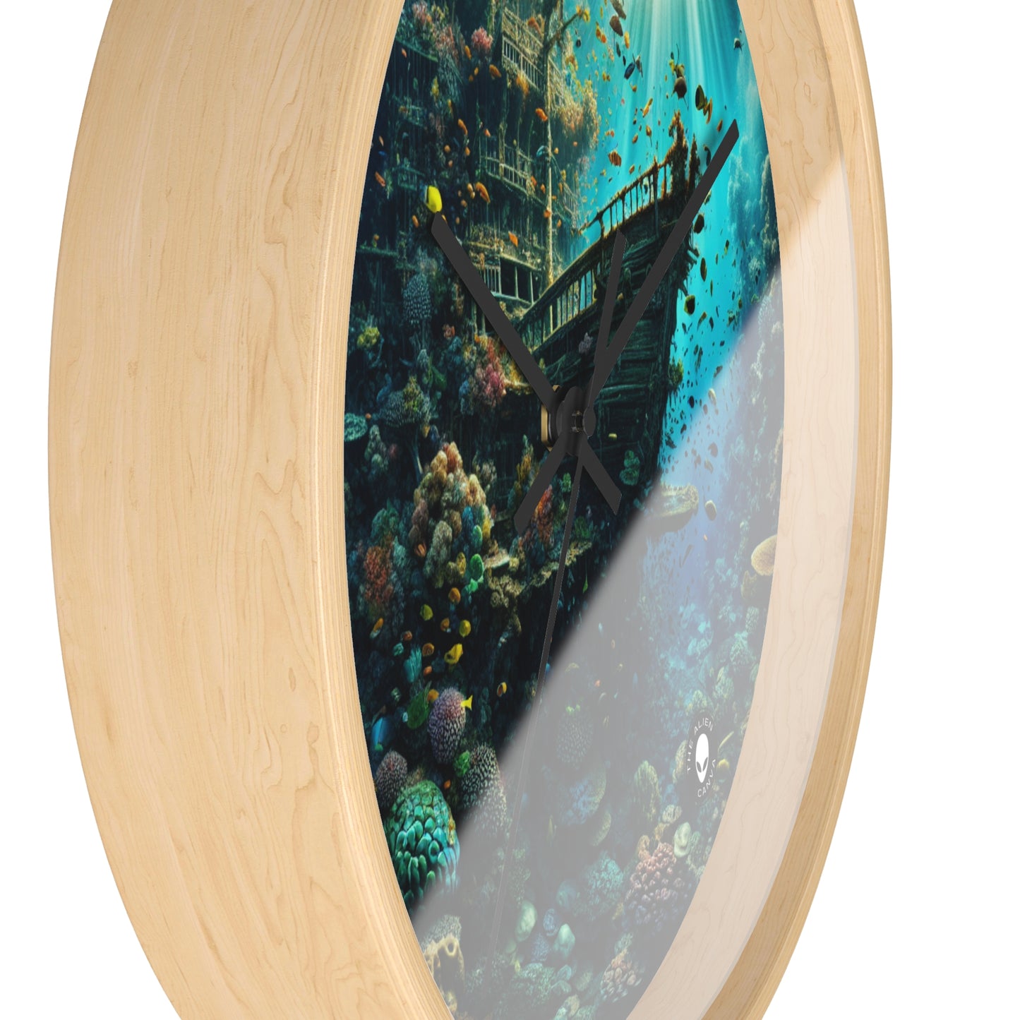 "Whimsical Underwater World" - The Alien Wall Clock