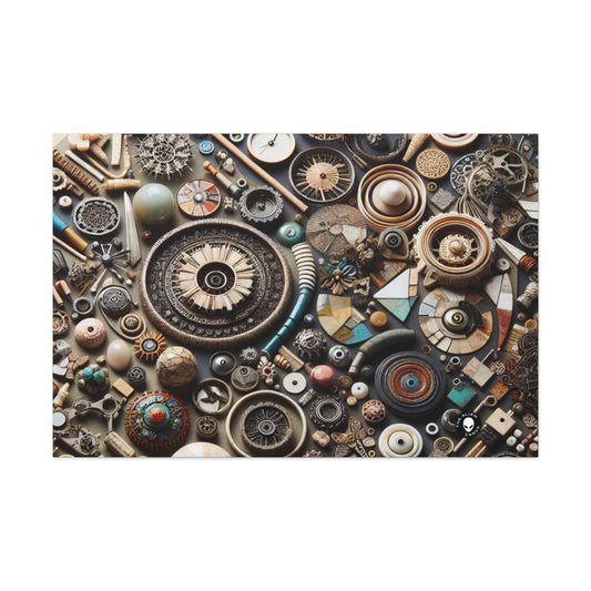 "Nature's Tapestry: Assemblage Art with Found Objects" - The Alien Canva Assemblage Art