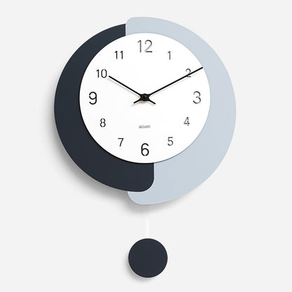 Fashion Simple Punch-free Mute Swing Wall Clock