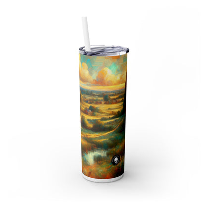"Fairy Forest Twilight" - The Alien Maars® Skinny Tumbler with Straw 20oz Neoromanticism