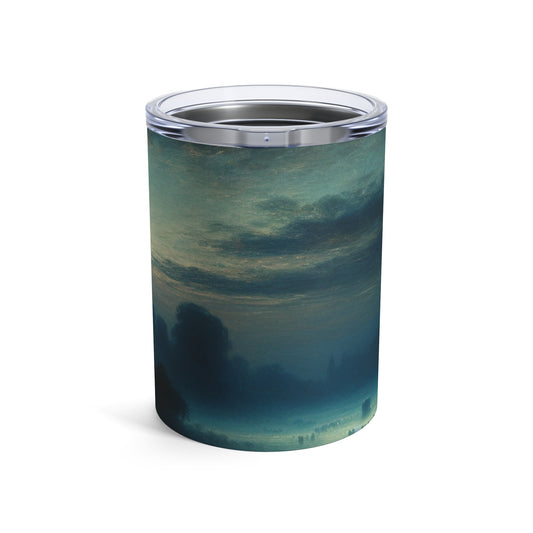 "Misty Twilight: A Tonalism Journey into Silent Serenity" - The Alien Tumbler 10oz Tonalism