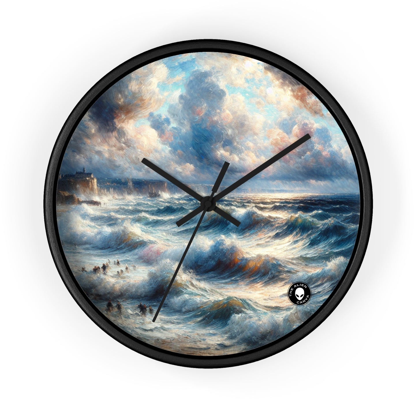 "Storm-Tossed Seas" - The Alien Wall Clock Impressionism