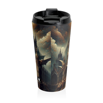 - La tasse de voyage en acier inoxydable Alien Art gothique