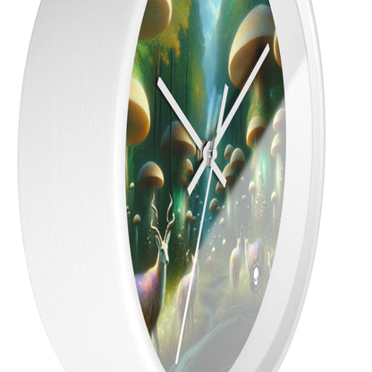 "Mystical Mushroom Grove" - The Alien Wall Clock