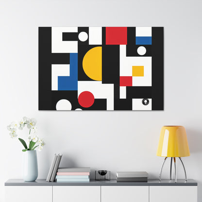 "Suprematic Harmony: Exploring Geometric Composition with Bold Colors" - The Alien Canva Suprematism