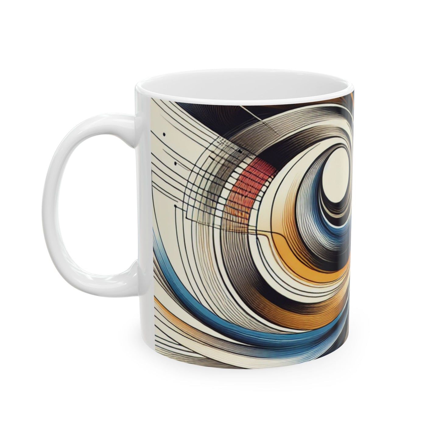 "Mechanical Harmony: A Kinetic Art Installation" - The Alien Ceramic Mug 11oz Kinetic Art