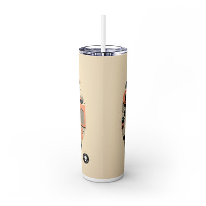 "Tech-Nature Fusion: An Artistic Exploration" - The Alien Maars® Skinny Tumbler with Straw 20oz Conceptual Art