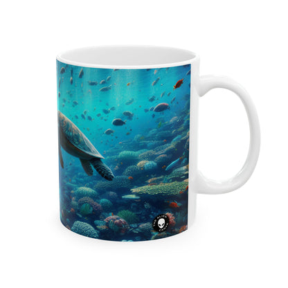 Taza de cerámica "El país de las maravillas submarinas" de 11 oz