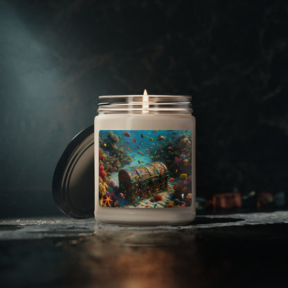 "Jeweled Depths: Discover the Hidden Treasure" - The Alien Scented Soy Candle 9oz