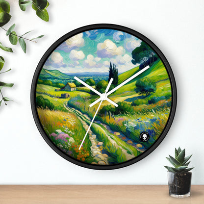 "Mystical Morning: A Post-Impressionist Journey into a Vibrant Dawn" - The Alien Wall Clock Post-Impressionism