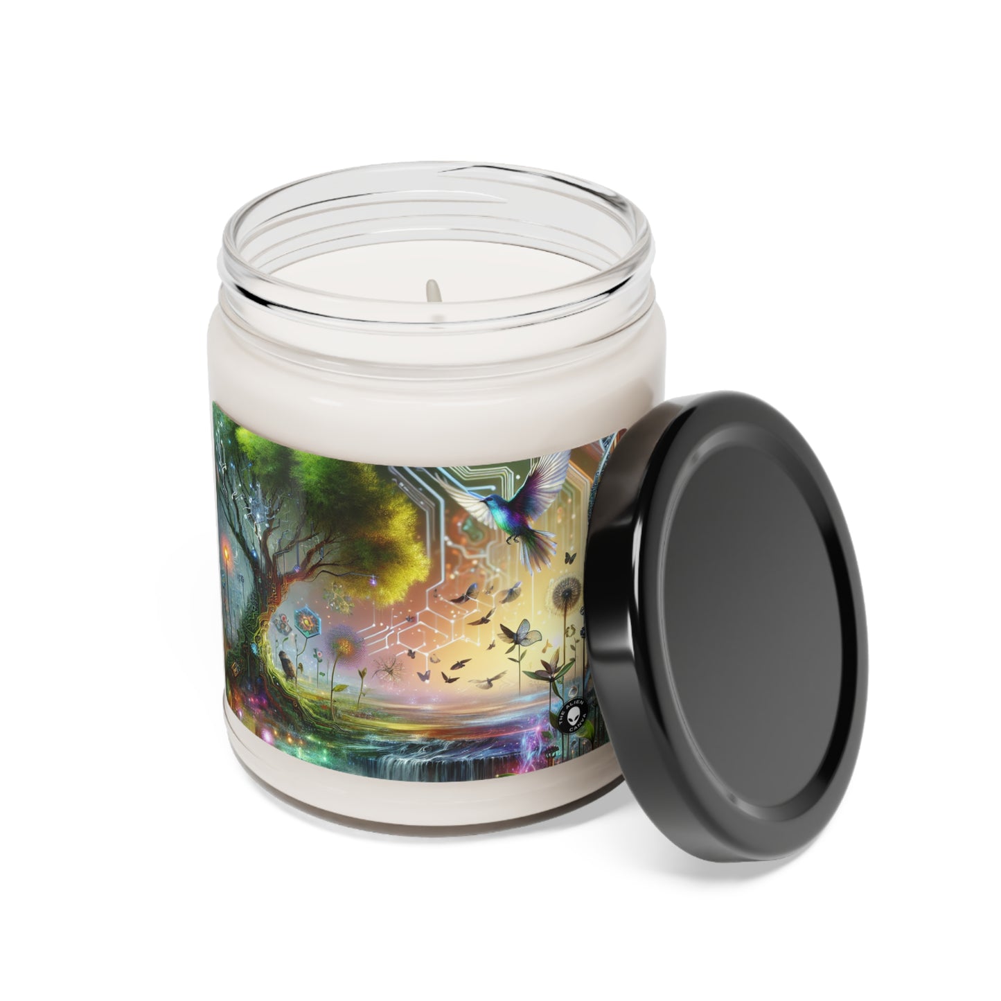 "Techno-Natural Fusion: The Future of Bio Art" - The Alien Scented Soy Candle 9oz Bio Art