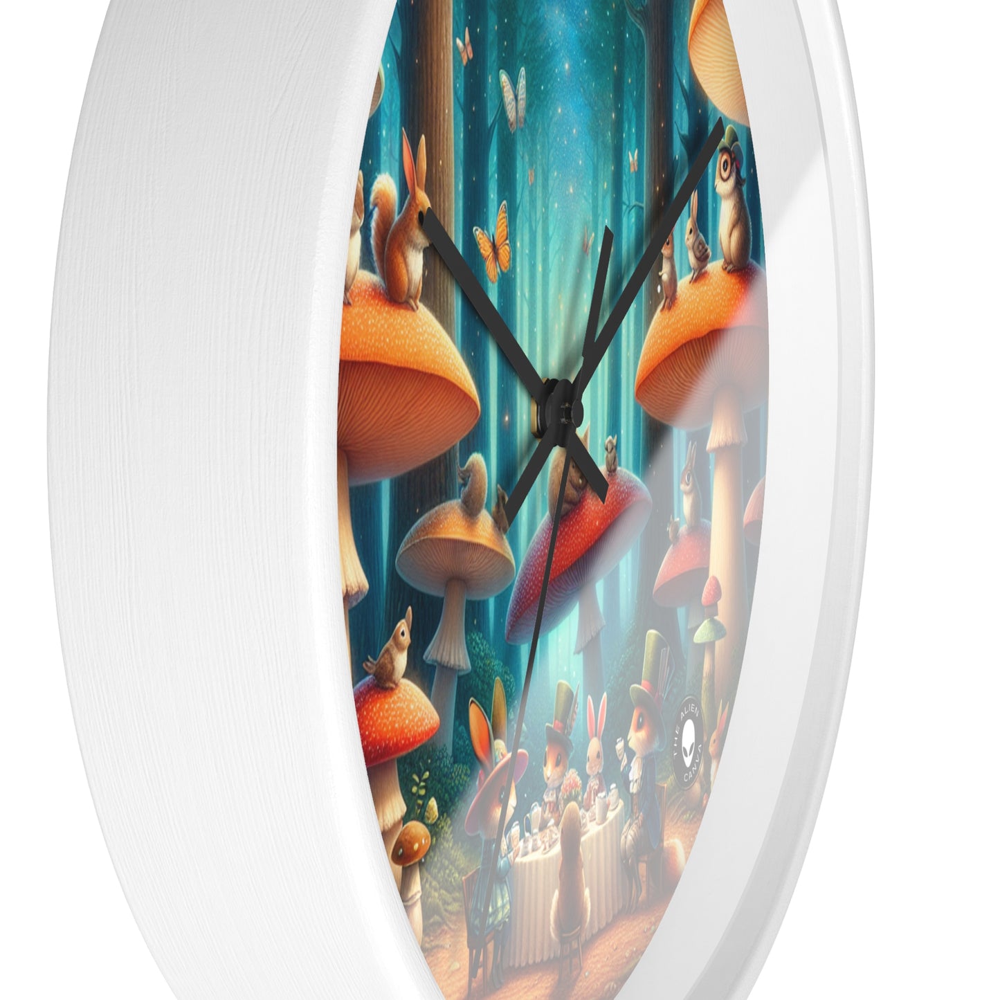 "Mushroom Wonderland: A Magical Tea Party" - The Alien Wall Clock