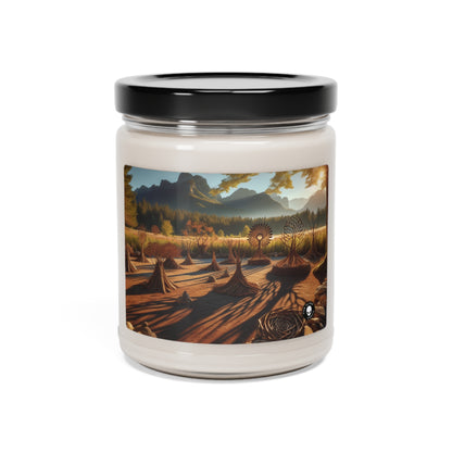 "Metamorphosis: A Captivating Land Art Celebration of Transformation and Rebirth" - The Alien Scented Soy Candle 9oz Land Art