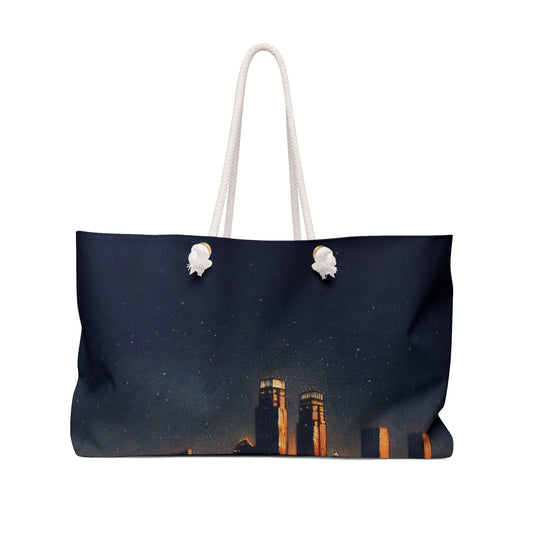 "The City Aglow" - The Alien Weekender Bag Post-Impressionism Style