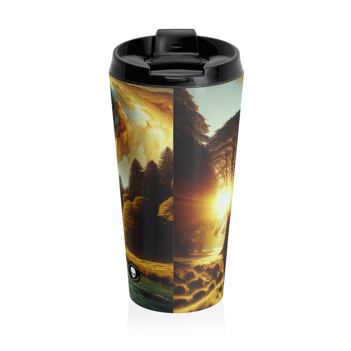 "Rebirth of the Forest: A Recycled Ecosystem" - The Alien Stainless Steel Travel Mug Environmental Art