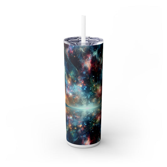 Galactic Reflections - The Alien Maars® Skinny Tumbler with Straw 20oz