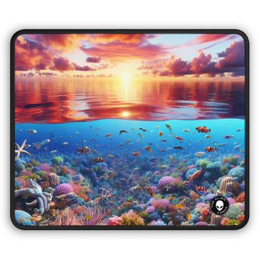 "Sunset Splendor : Récif de corail sous-marin" - Le tapis de souris Alien Gaming