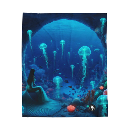 "Siren's Serenity: A Jellyfish Ballet" - The Alien Velveteen Plush Blanket