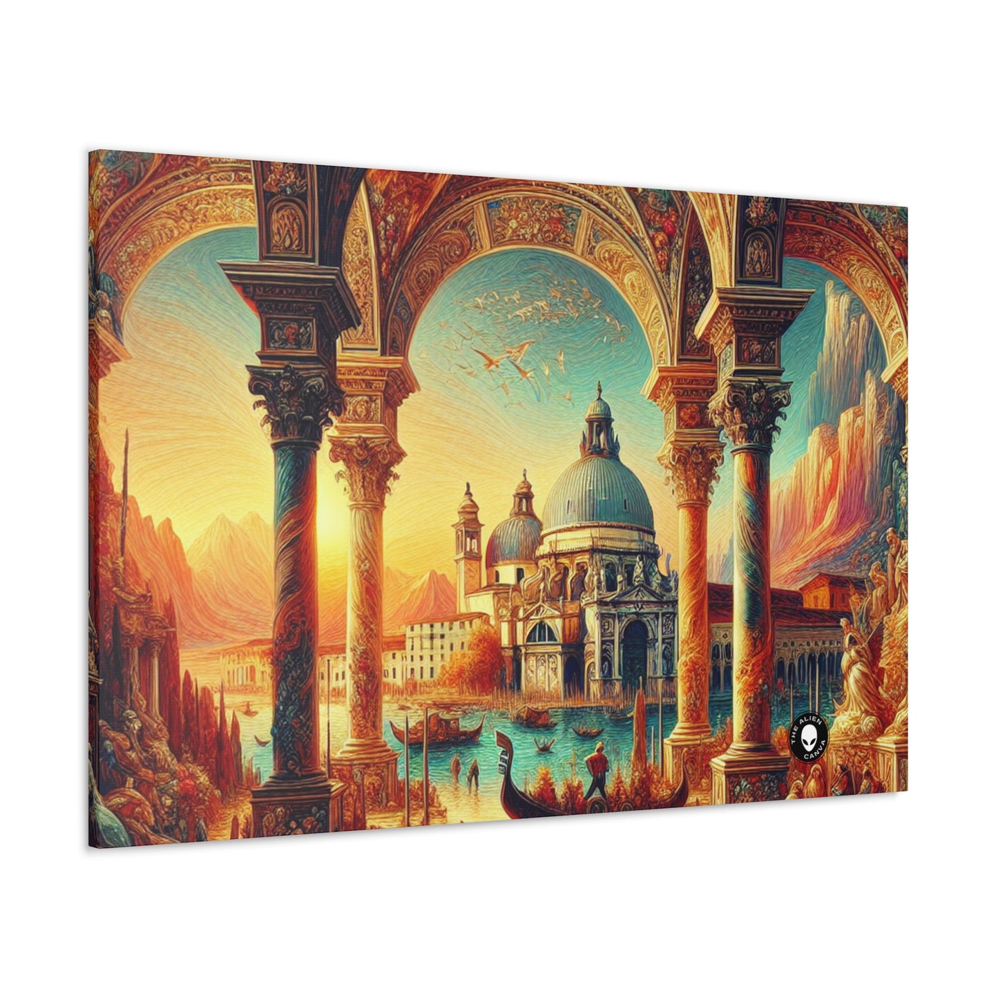 Venetian Dreams: A Fantastical Twist on the Famous Canals - The Alien Canva Venetian School