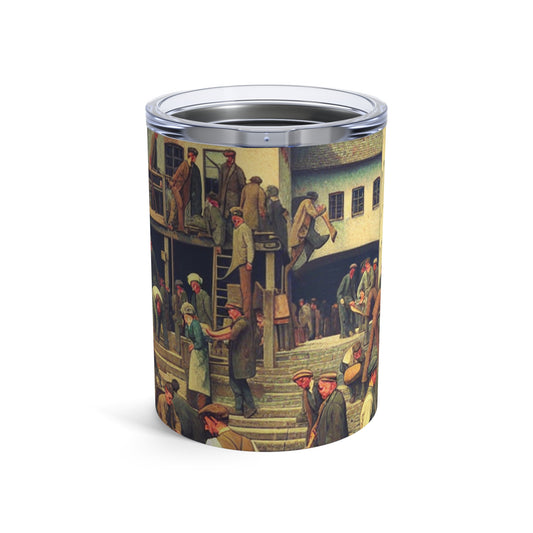 "Community Clean-Up: Restoring Urban Beauty Together" - The Alien Tumbler 10oz Social Realism