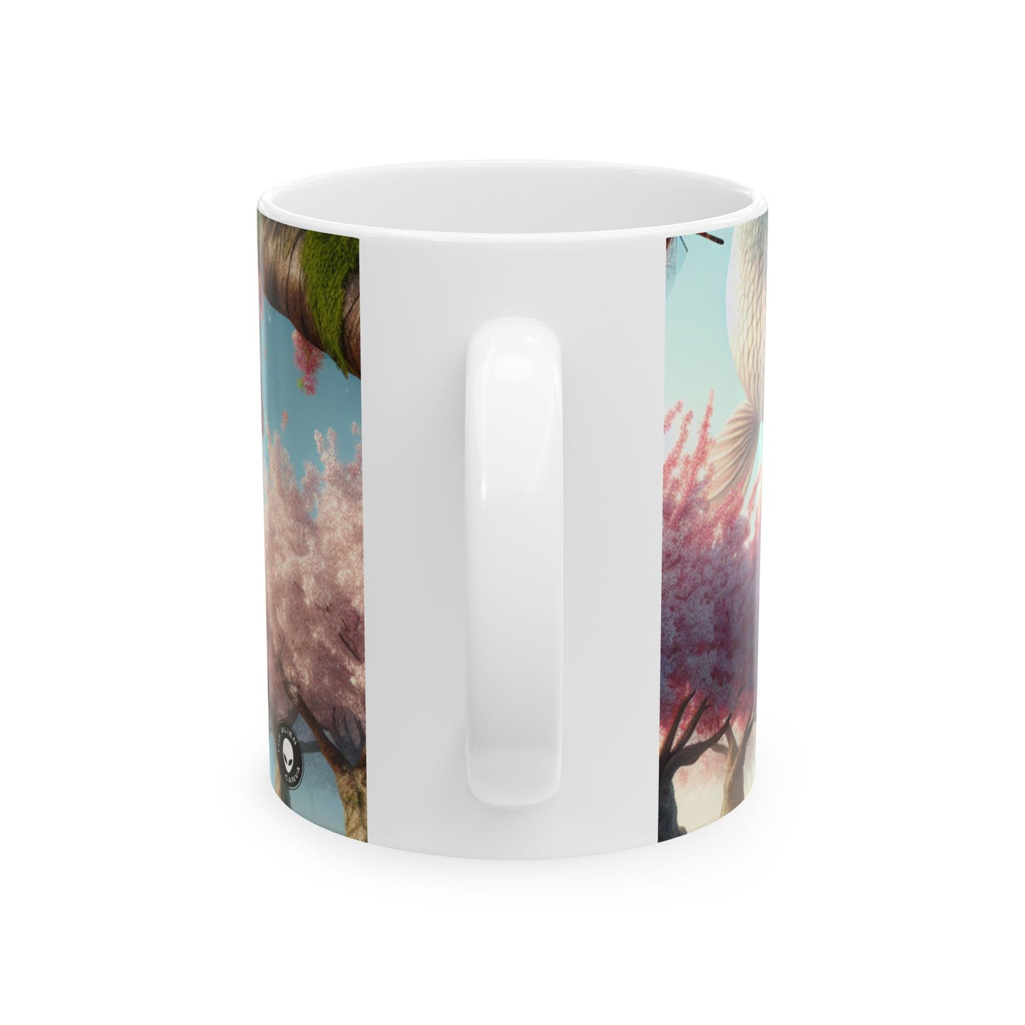 "Koi Fish in Cherry Blossoms: Beauty of Nature" - The Alien Ceramic Mug 11oz