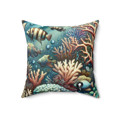 "Underwater Wonderland"- The Alien Spun Polyester Square Pillow