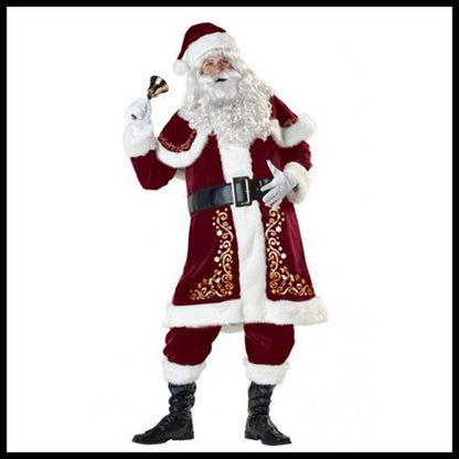 Bar Christmas Costume Adult Men and Women Santa Christmas Costume Christmas Costume