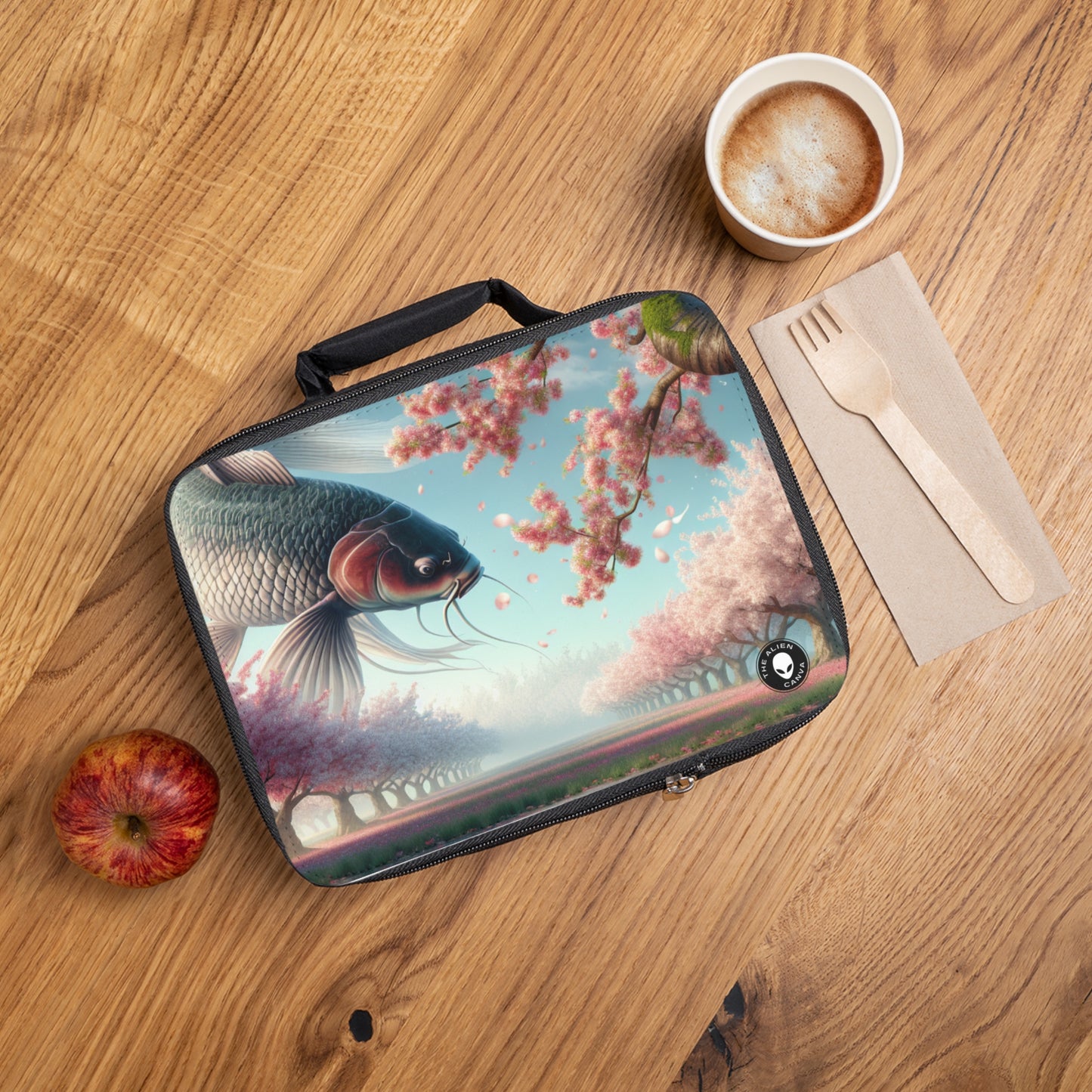 "Koi Fish in Cherry Blossoms: Beauty of Nature"- The Alien Lunch Bag