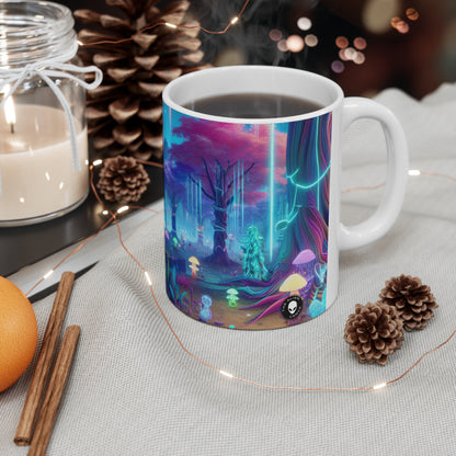 "Dreamscape Odyssey" - The Alien Ceramic Mug 11oz Virtual Reality Art