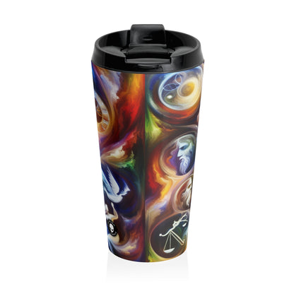 "Time's Dichotomy: Blooms and Wilt" - The Alien Stainless Steel Travel Mug Symbolism