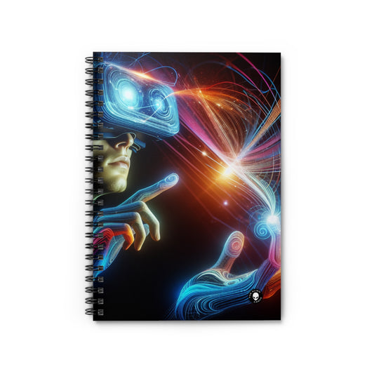 "Realmscape: An Infinite Virtual Odyssey" - The Alien Spiral Notebook (Ruled Line) Virtual Reality Art