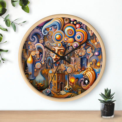 "Tiempo derretido: una danza caprichosa de sueños" - El surrealismo del reloj de pared alienígena